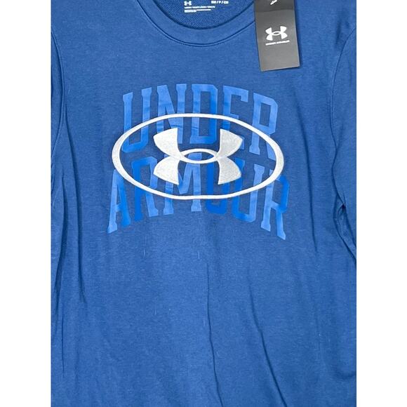 NWT UNDER ARMOUR UA Mens Loose Crewneck Embroidered Sweatshirt SIZE SMALL - Picture 2 of 6